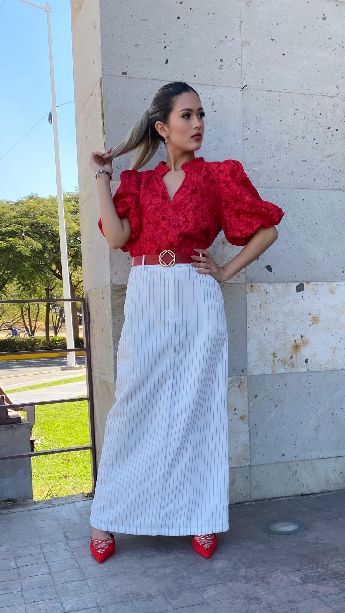 FALDA LARGA RAYAS