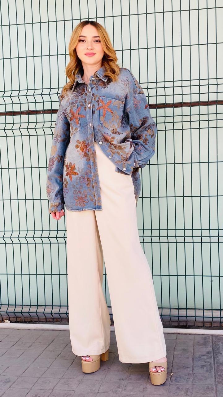 PANTALÓN BEIGE LISO