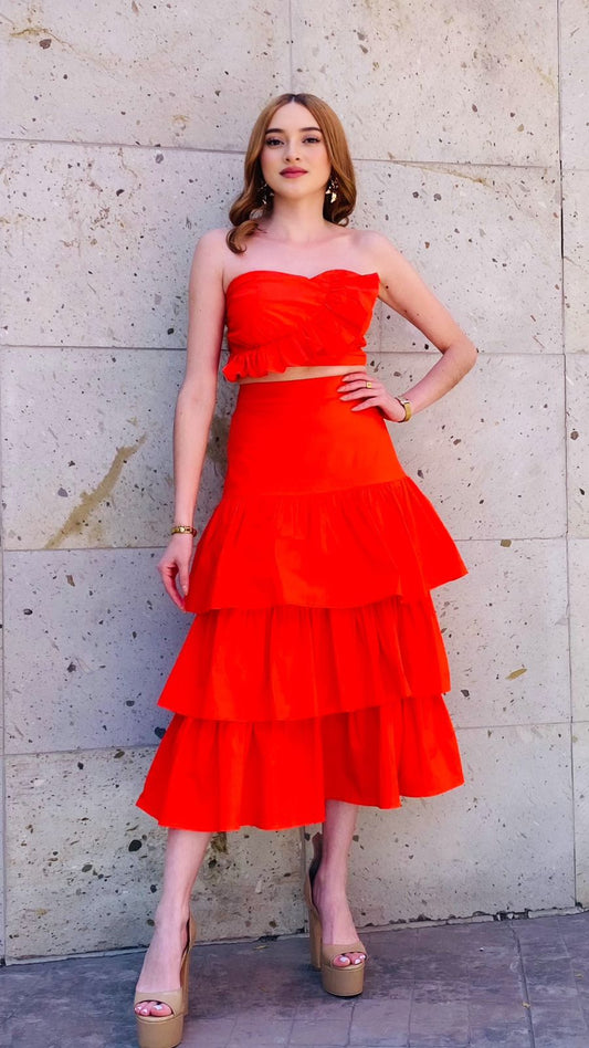 SET NARANJA LISO
