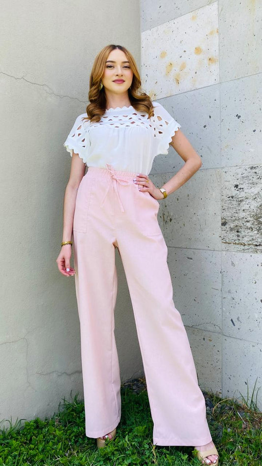 PANTALÓN LISO ROSA